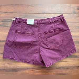NEW A-Line jean shorts. Purple. Size 16.